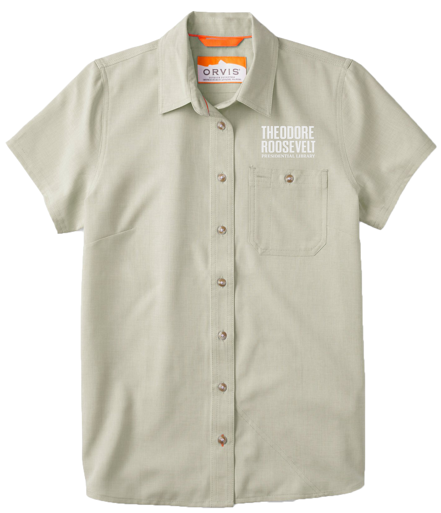 Custom Women's Celadon Tech Chambray Short-Sleeve Shirt by Orvis – Theodore Roosevelt Presidential Library Store